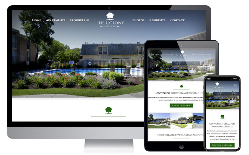 The Colony Apartments - Richfield, MN, Website Design
