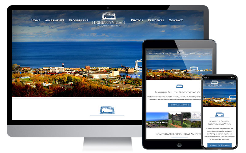 Highland Village Apartment Homes - Duluth, MN, Website Development