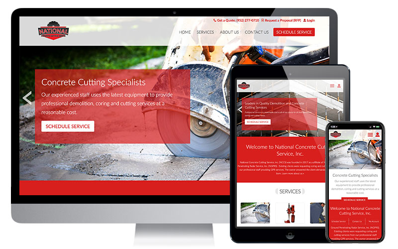 National Concrete Cutting Service, Website Design & Drupal Development