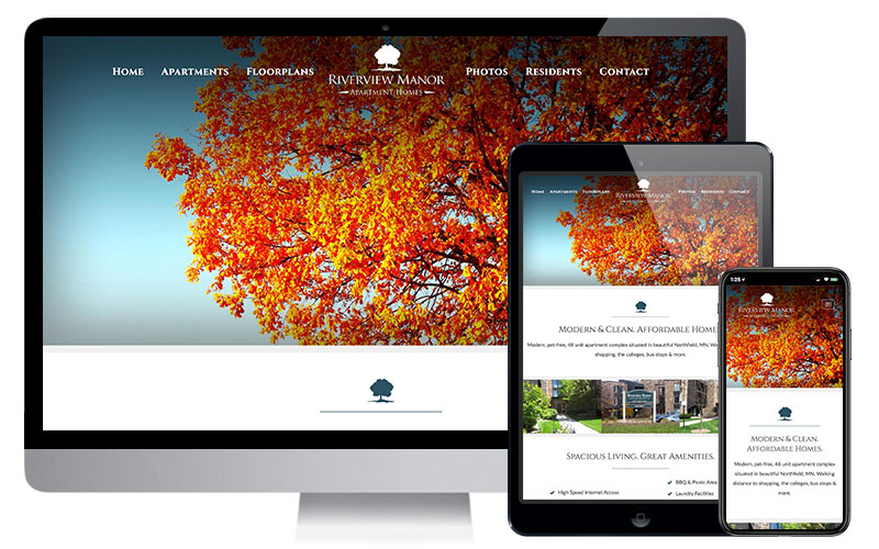 Riverview Manor Apartment Homes - Northfield, MN, Website Design